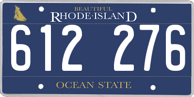 RI license plate 612276