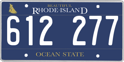 RI license plate 612277