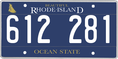 RI license plate 612281