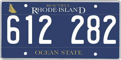 RI license plate 612282