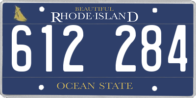RI license plate 612284