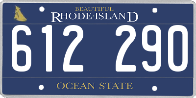 RI license plate 612290