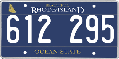 RI license plate 612295