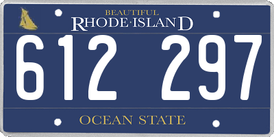 RI license plate 612297