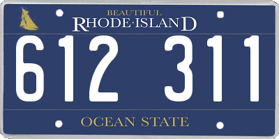 RI license plate 612311