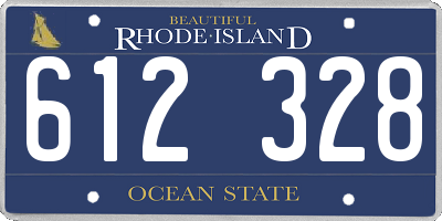 RI license plate 612328