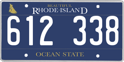 RI license plate 612338