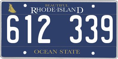RI license plate 612339