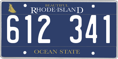 RI license plate 612341