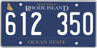 RI license plate 612350