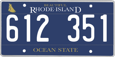 RI license plate 612351