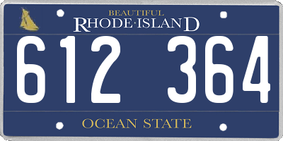 RI license plate 612364