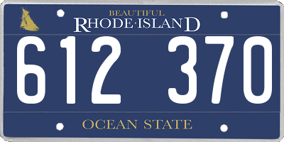 RI license plate 612370