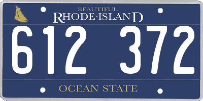 RI license plate 612372