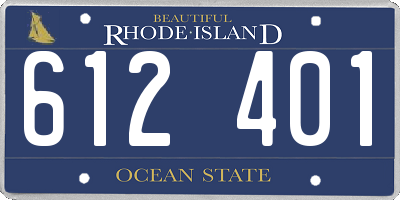 RI license plate 612401
