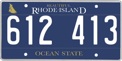 RI license plate 612413
