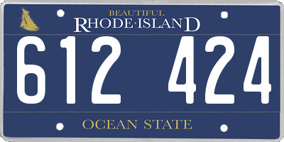 RI license plate 612424