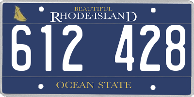 RI license plate 612428