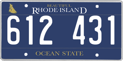 RI license plate 612431