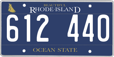 RI license plate 612440