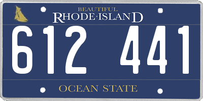 RI license plate 612441