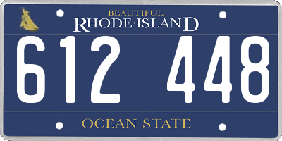 RI license plate 612448