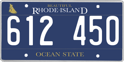 RI license plate 612450