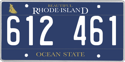 RI license plate 612461