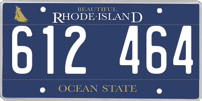 RI license plate 612464