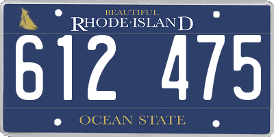 RI license plate 612475