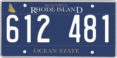 RI license plate 612481