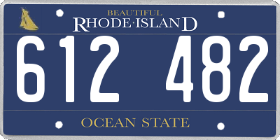 RI license plate 612482