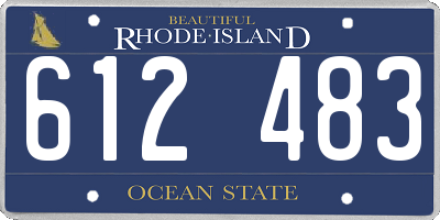 RI license plate 612483