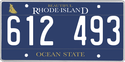 RI license plate 612493