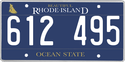 RI license plate 612495