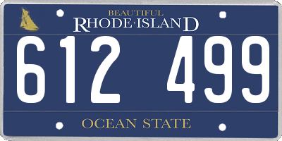 RI license plate 612499