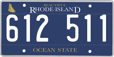 RI license plate 612511
