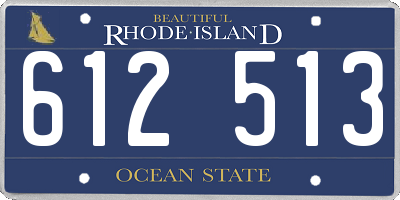 RI license plate 612513