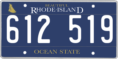 RI license plate 612519