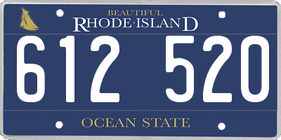 RI license plate 612520
