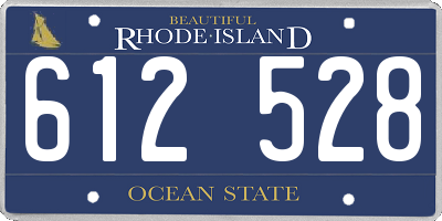 RI license plate 612528