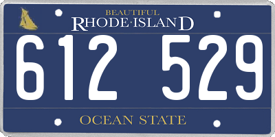 RI license plate 612529
