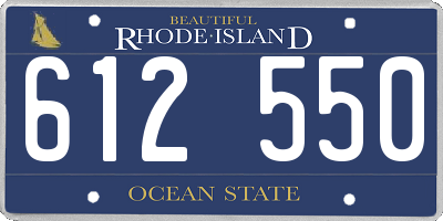 RI license plate 612550