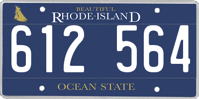 RI license plate 612564