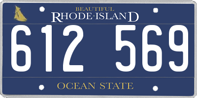 RI license plate 612569