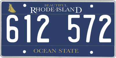 RI license plate 612572