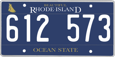 RI license plate 612573