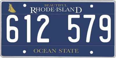 RI license plate 612579