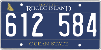 RI license plate 612584