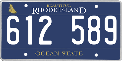 RI license plate 612589